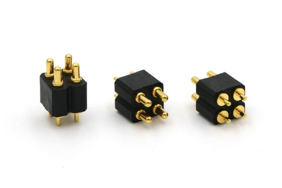 DIP Type 4 Pin Pogo Connector Double Row Pogo Pins Connector 2.54mm Pitch