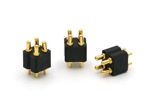 DIP Type 4 Pin Pogo Connector Double Row Pogo Pins Connector 2.54mm Pitch