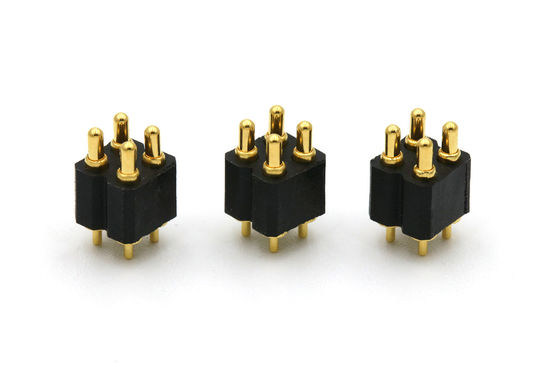 DIP Type 4 Pin Pogo Connector Double Row Pogo Pins Connector 2.54mm Pitch