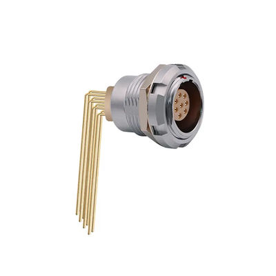 Brass Chrome Plated 90 Degree Connectors Needle Core Push Pull Connector For Printed Circuit Board
