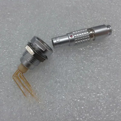 Brass Chrome Plated 90 Degree Connectors Needle Core Push Pull Connector For Printed Circuit Board