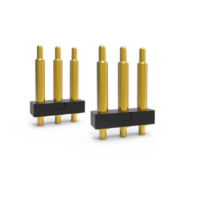 Standard 2.54 Mm Pitch Connector Gold Plating 3 Pin Pogo Connector 12V For Data Acquisition Devices