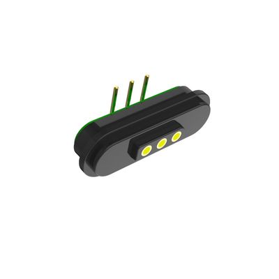 5A 3 Pin Magnetic Connector Right Angle Magnetic Pogo Pin Connectors 2.80mm Pitch