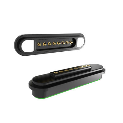 Right Angle Magnetic Connectors 8 Pin Spring Loaded Connector Male Female