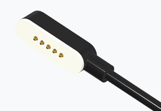 5 Pin Magnetic Cable Connector 2.54mm Pitch Spring Loaded Wire Connectors Customized