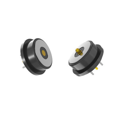 HTN Round Magnetic Connector Black Spring Loaded Electrical Connector 3A