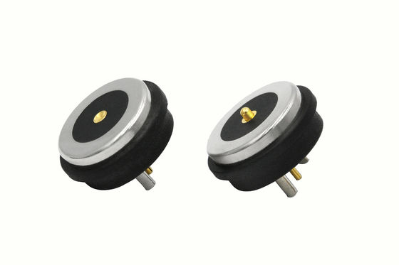 10.5mm Round Magnetic Connector Waterproof 12v Magnetic Power Connector Black / Silver