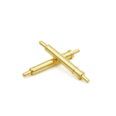 Stainless Steel / Brass Spring Loaded Header Pins DIP Spring Loaded PCB Test Pins With Gold Plating
