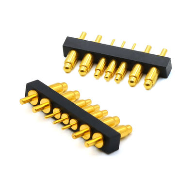 Through Hole Pogo Connectors 7 Pin Spring Pin Connector DIP Type