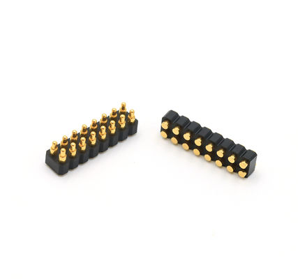 2.54mm Pitch Pogo Pin Connector Double Row Spring Loaded Contact Connectors 16pin Male Female