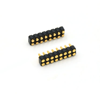 2.54mm Pitch Pogo Pin Connector Double Row Spring Loaded Contact Connectors 16pin Male Female